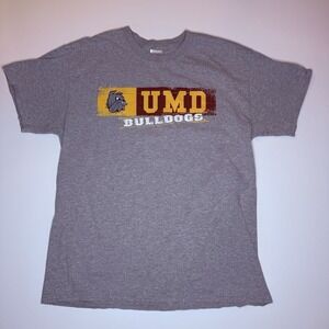 Gildan UMD Bulldogs Gray T-shirt Short Sleeve Large Men's